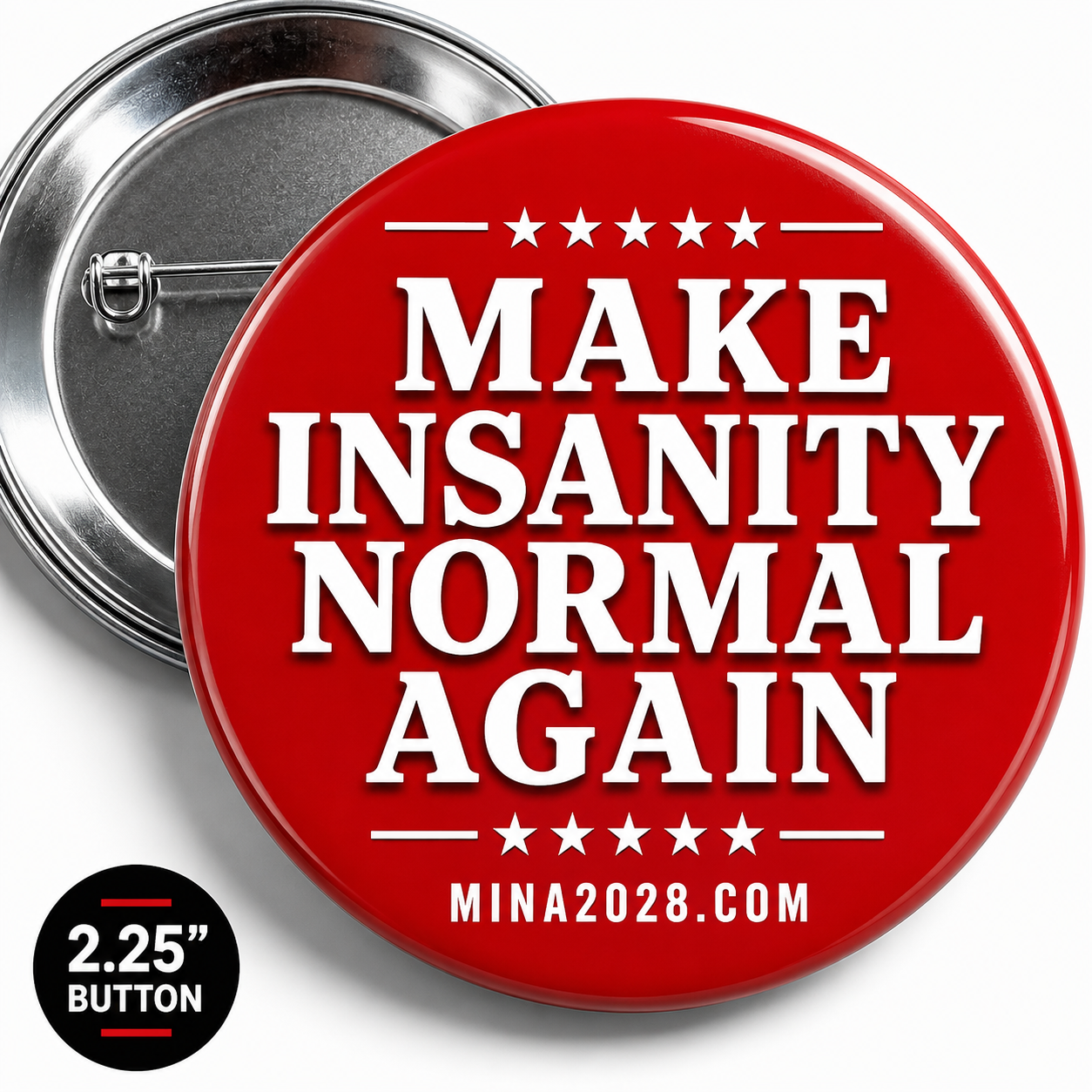 MAKE INSANITY NORMAL AGAIN PIN-BACK BUTTON