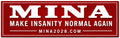 MINA BUMPER STICKER (10" X 3")